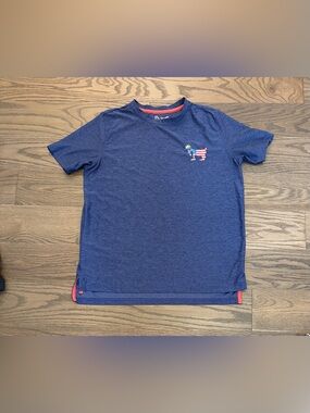 GOAT USA Youth XL  Patriotic Freedom Athletic T-Shirt Navy Blue